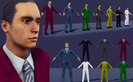 Male Character With Suite