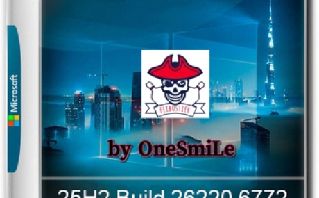 Windows 11 by OneSmiLe 25H2 build 26220.6772 с лаунчером