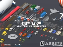 Low Polygon Vehicles Pack