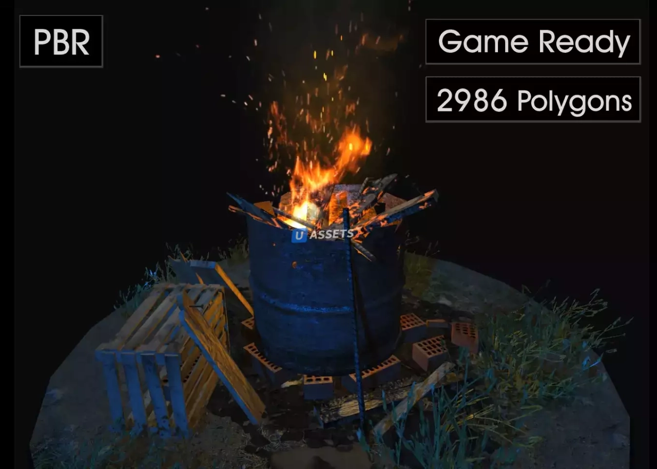 Screenshot #4 - Realistic Bonfire Type # 4 Barrel