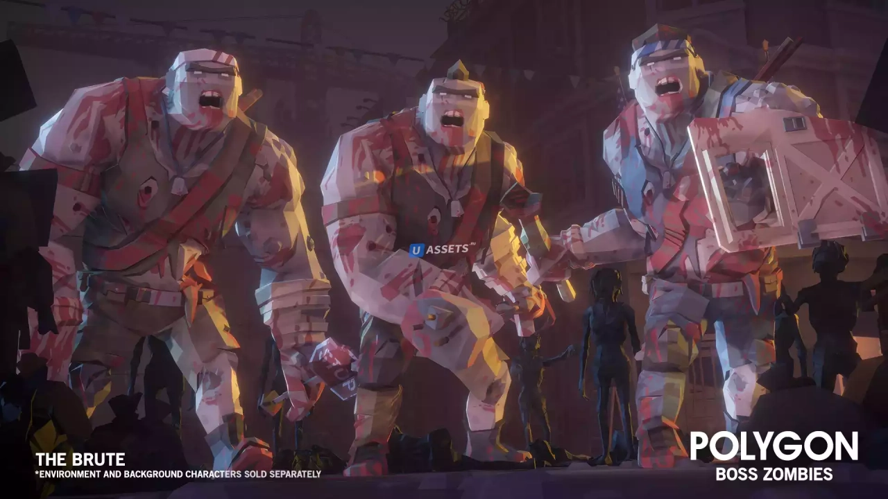 Screenshot #1 - POLYGON Boss Zombies - Low Poly 3D Art by Synty