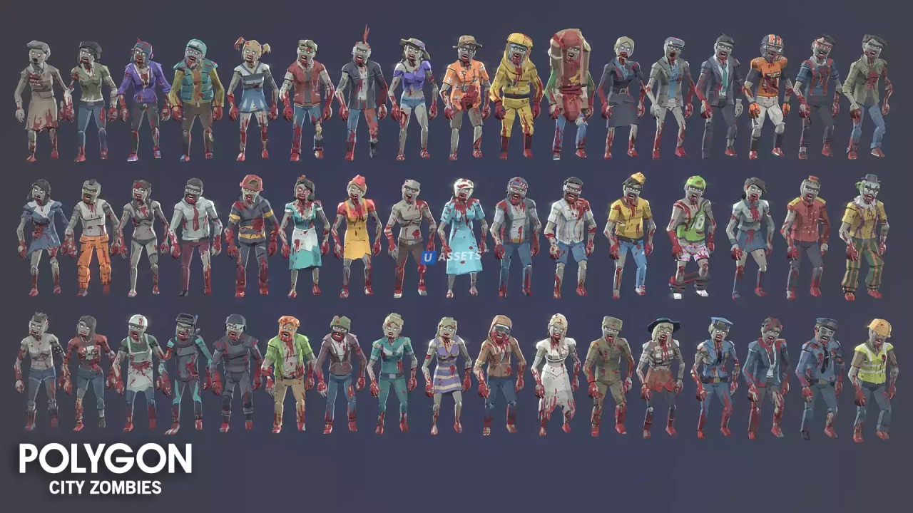 Screenshot #2 - POLYGON City Zombies - Low Poly 3D Art by Synty