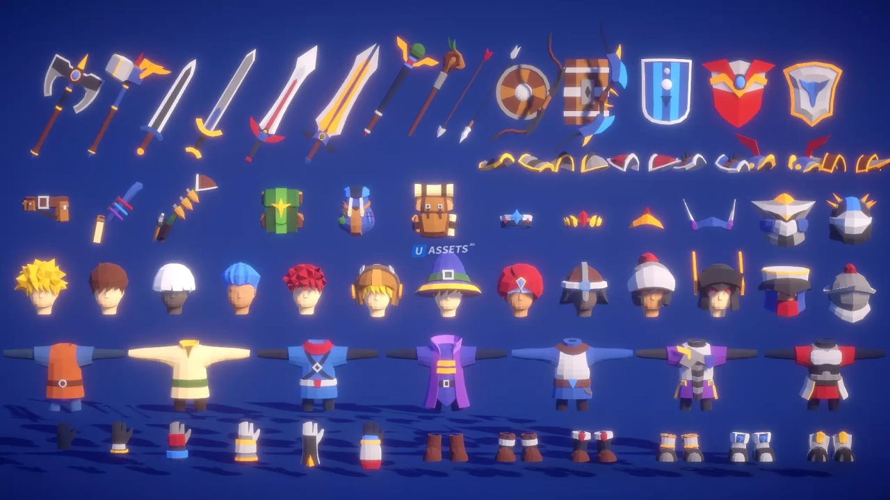 Screenshot #4 - Modular RPG Hero Polyart