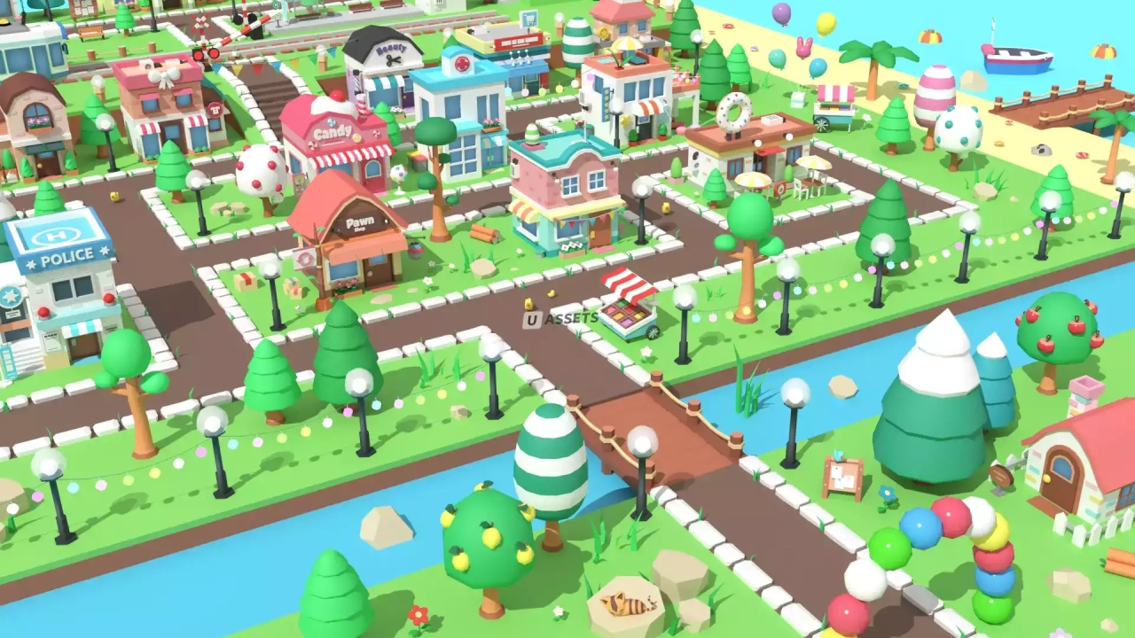 Screenshot #1 - Cartoon Town - Low Poly Assets