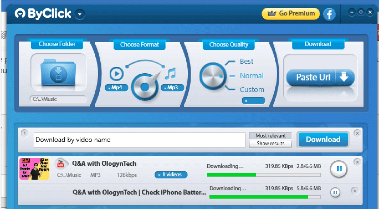 Screenshot #1 - YouTube By Click Downloader Premium v2.4.22 x64 + активация