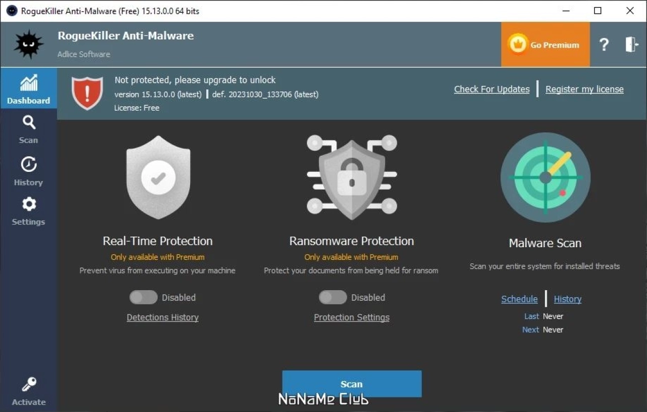 Screenshot #1 - Антивирусный сканер RogueKiller Anti-Malware 15.13.0 + Portable