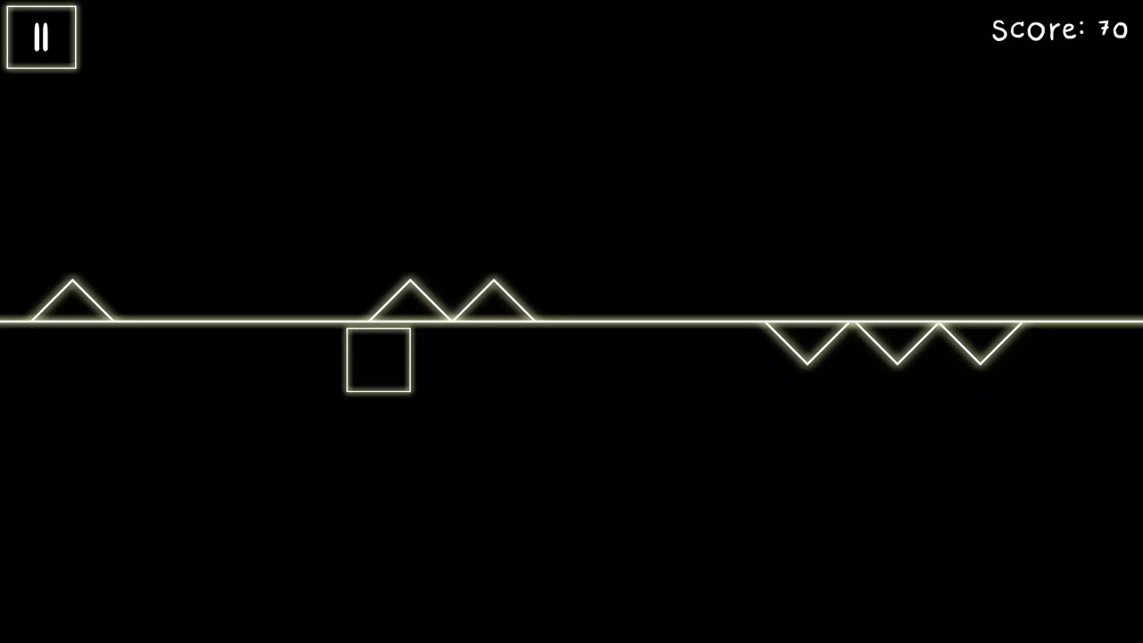 Screenshot #3 - Infinite 2d line runner - avoid triangle obstacles