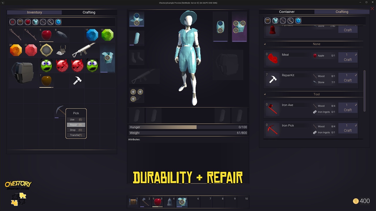 Screenshot #2 - Chestory Inventory System v3.6.1 (Unreal Engine 5.7)