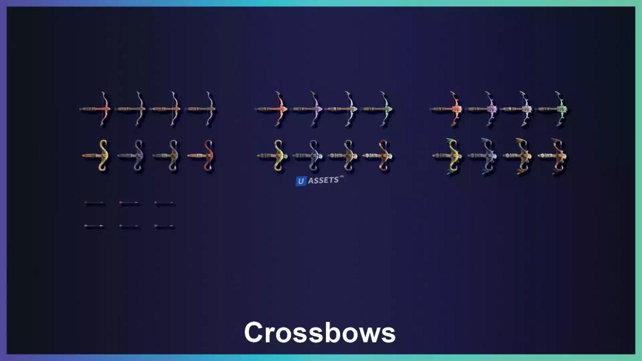 Screenshot #2 - Stylized Bows Crossbows - RPG Weapons