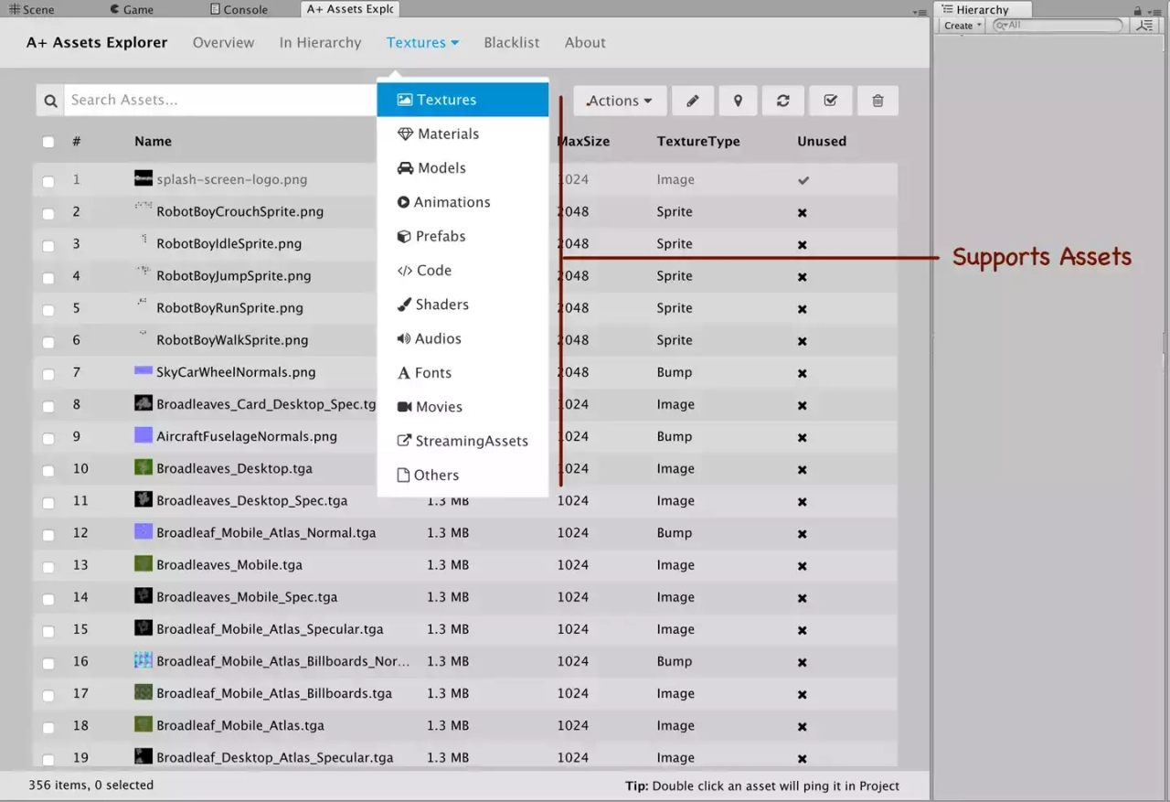 Screenshot #3 - A+ Assets Explorer