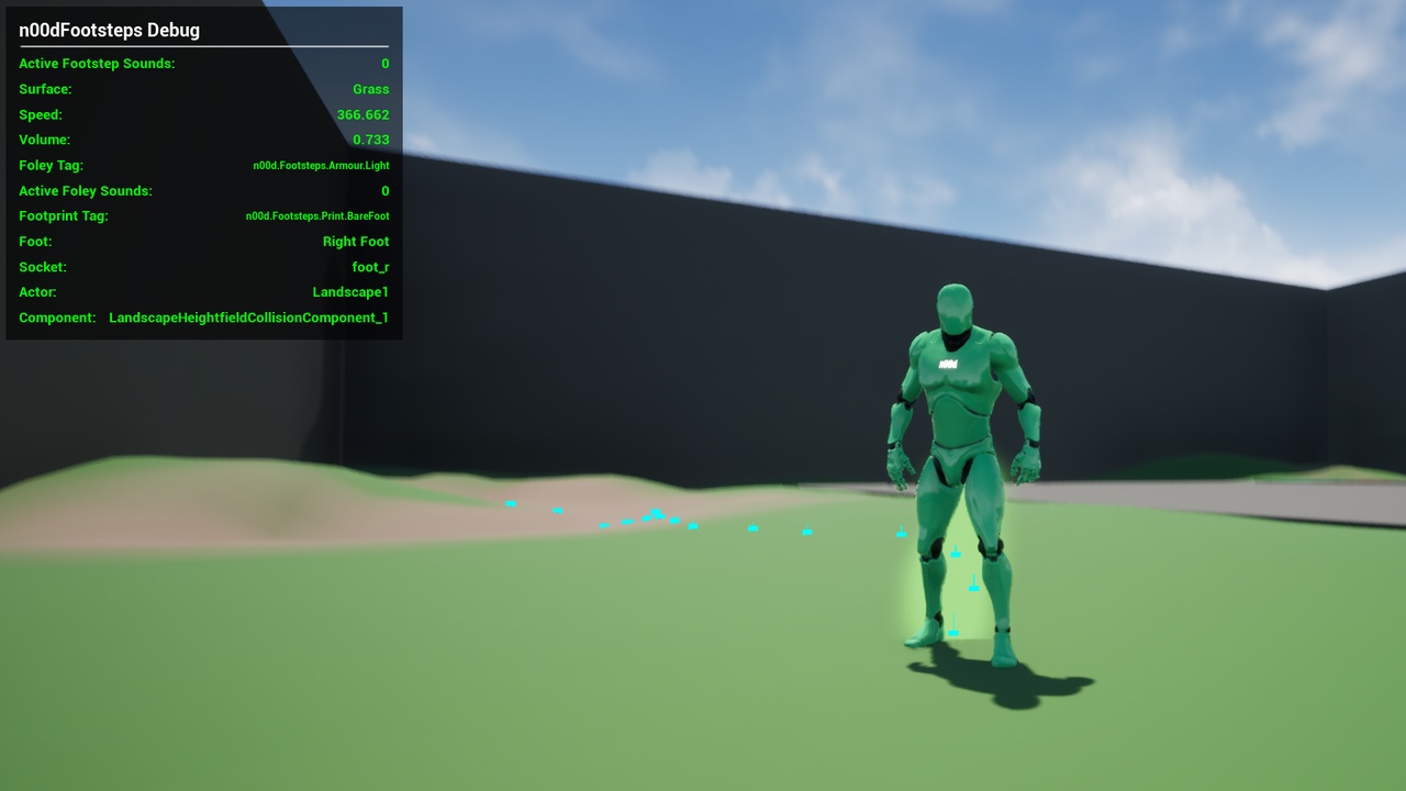 Screenshot #2 - n00dFootsteps v4.0.6 (5.6 – 5.7) for Unreal Engine