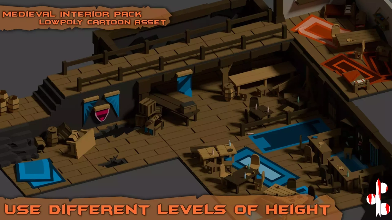 Screenshot #3 - Medieval Interior Pack - Lowpoly Cartoon Asset
