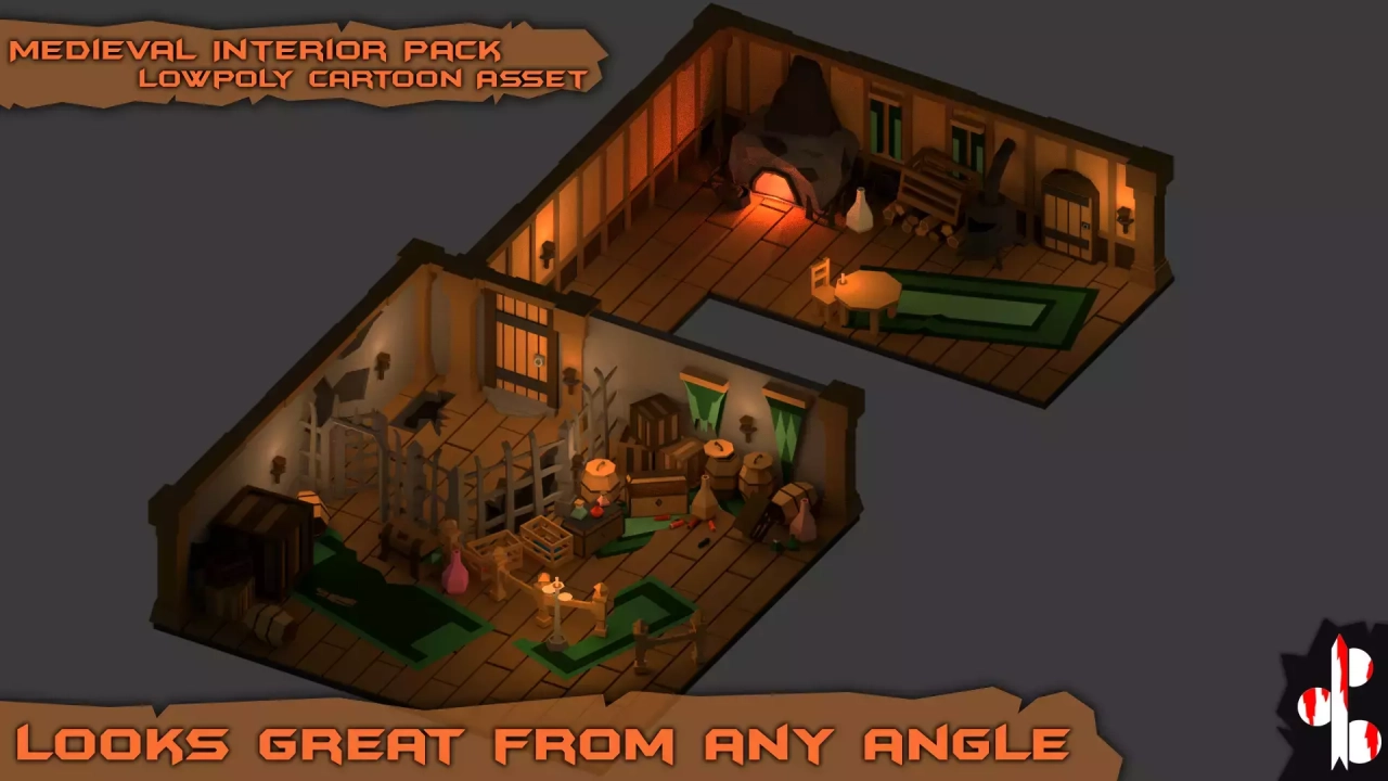 Screenshot #2 - Medieval Interior Pack - Lowpoly Cartoon Asset