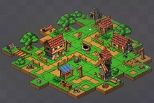 2D Isometric Village