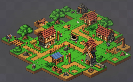 2D Isometric Village