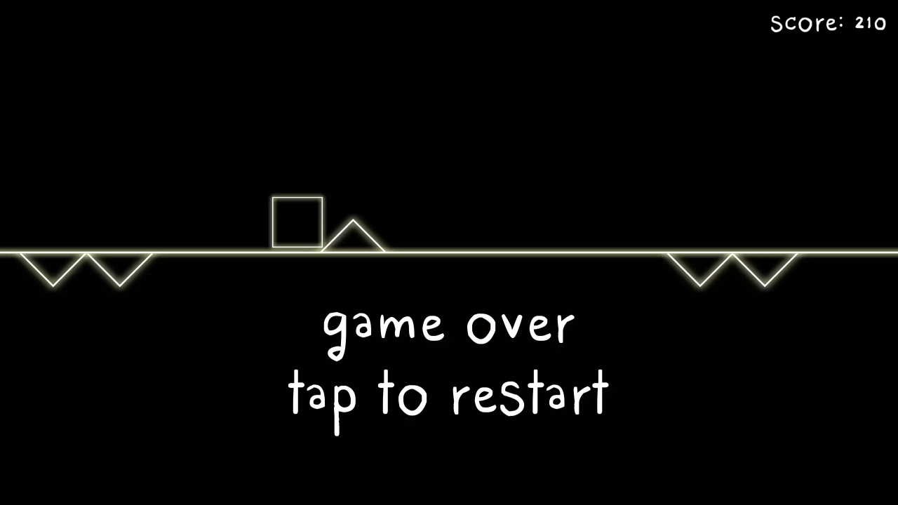 Screenshot #4 - Infinite 2d line runner - avoid triangle obstacles