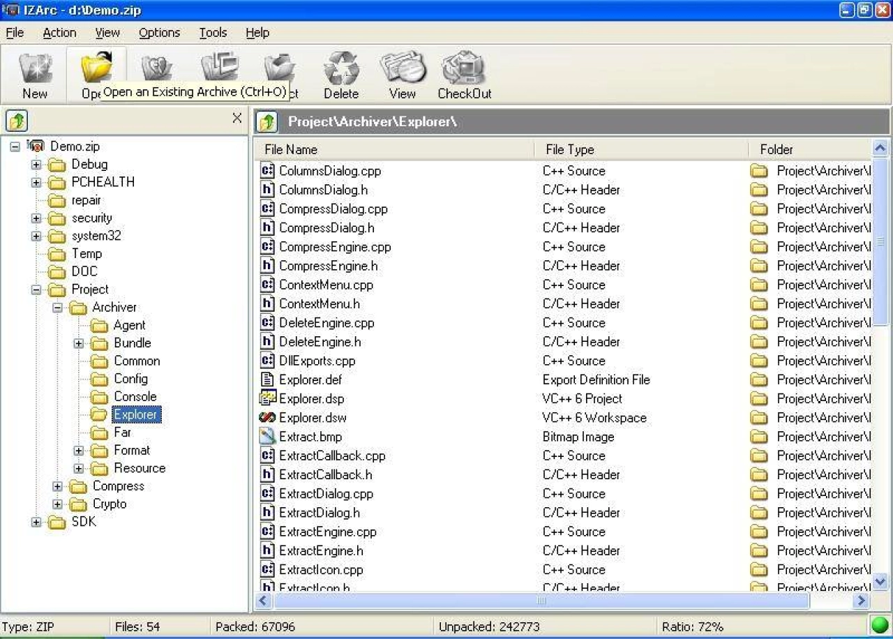 Screenshot #1 - IZArc