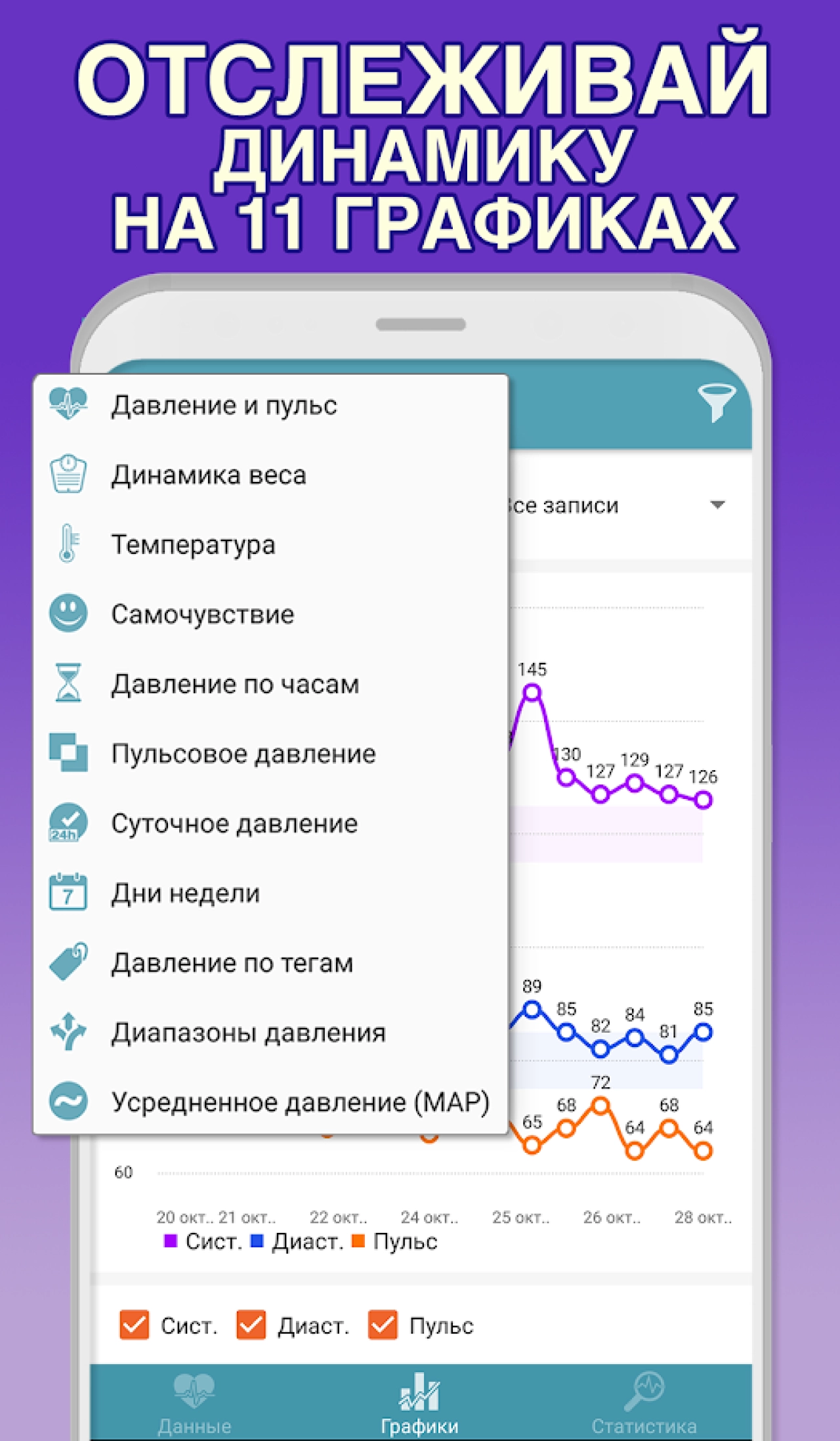 Screenshot #3 - ДНЕВНИК ДАВЛЕНИЯ 4.0.3