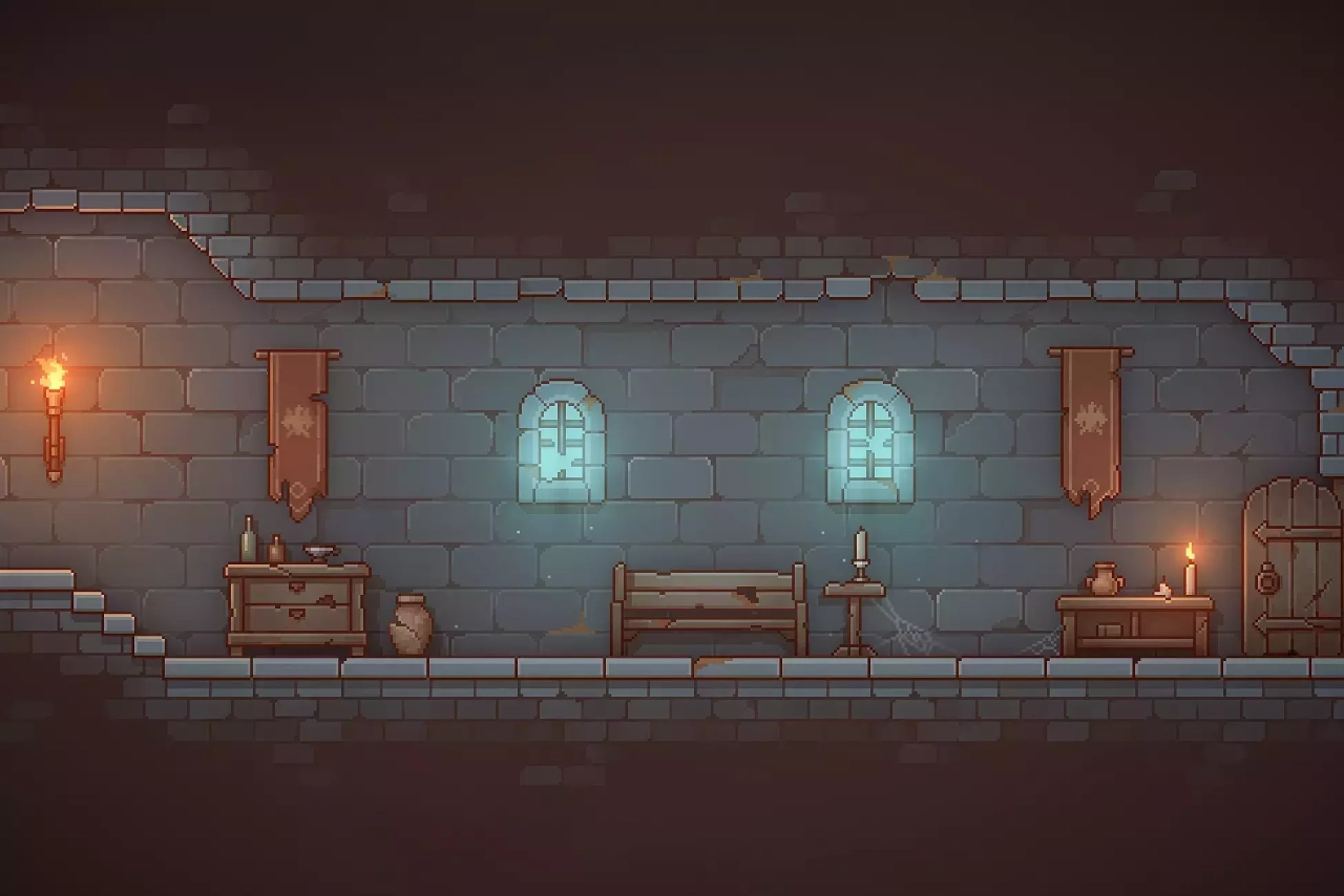 Screenshot #1 - Pixel Art Platformer - Dungeon