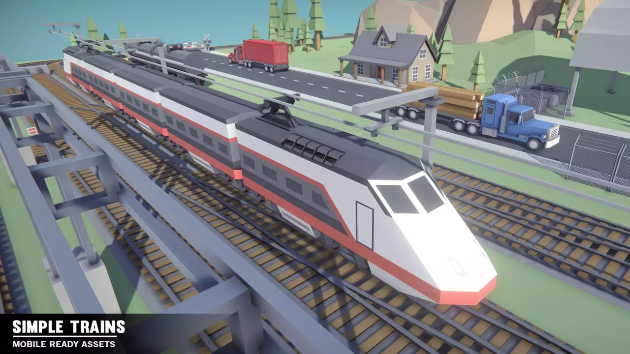 Screenshot #4 - Simple Trains - Cartoon Assets