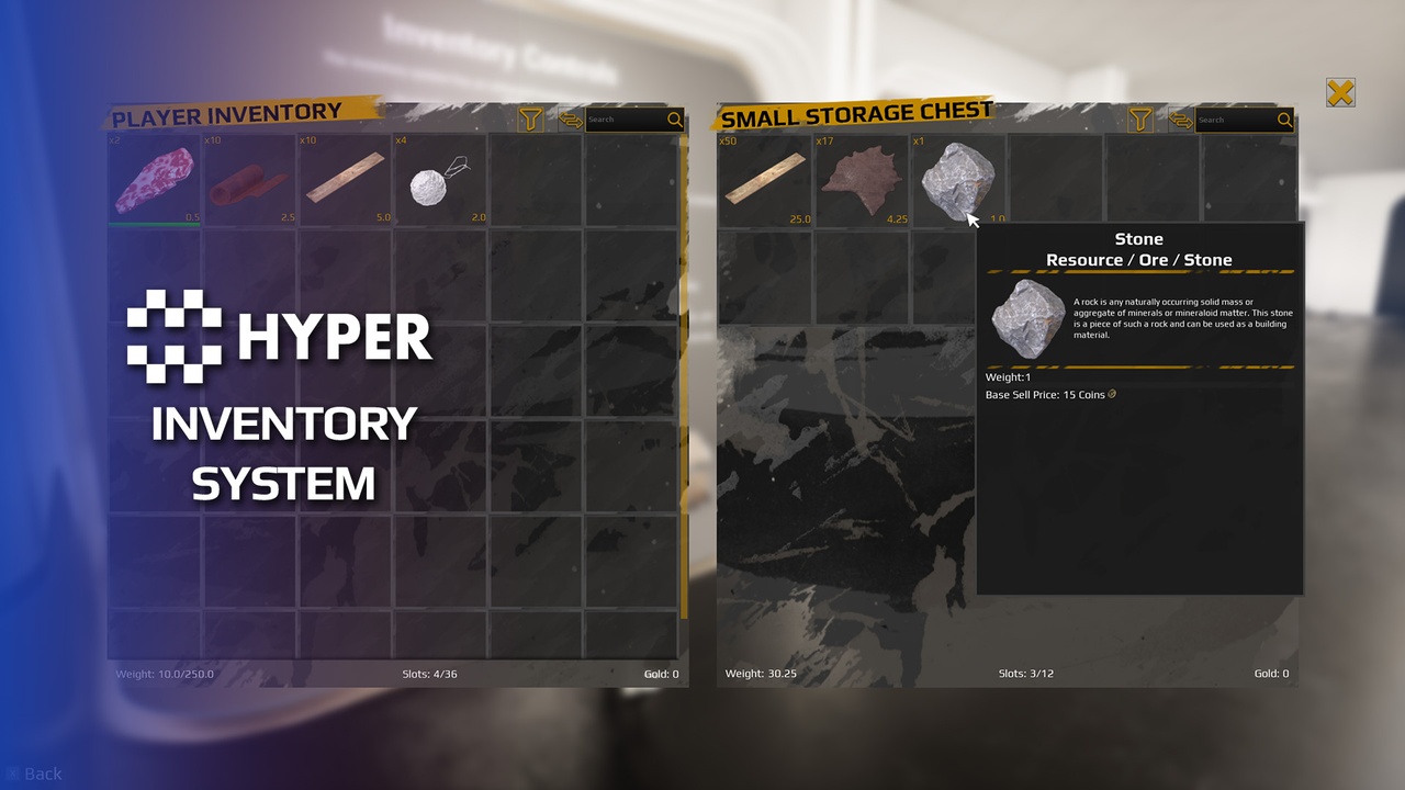 Screenshot #2 - Hyper Slot based Inventory V4 (5.7) for Unreal Engine - классический сеточный инвентарь для Unreal Engine
