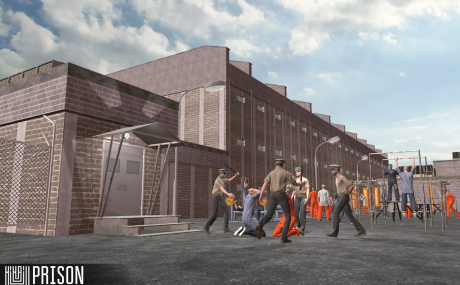 Prison - big building, characters and props
