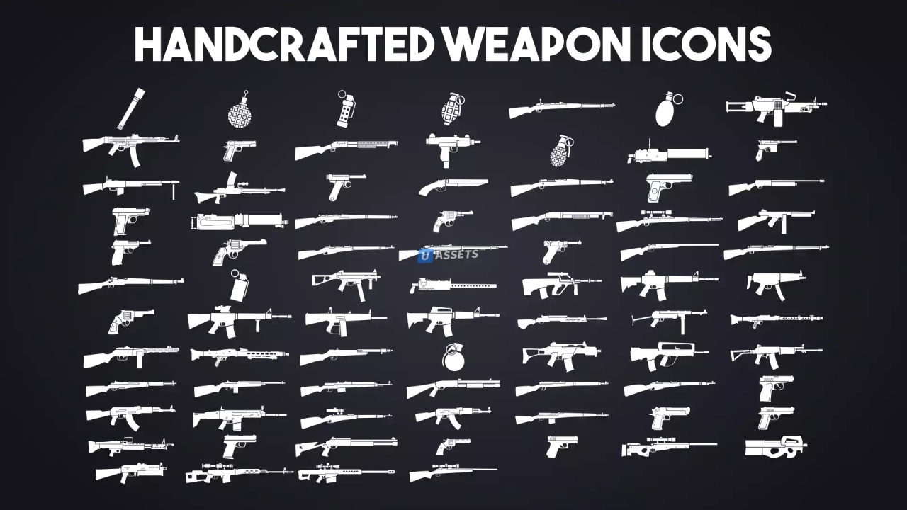 Screenshot #3 - Weapon Icons - (WW1, WW2, Modern) Handcrafted - 2K