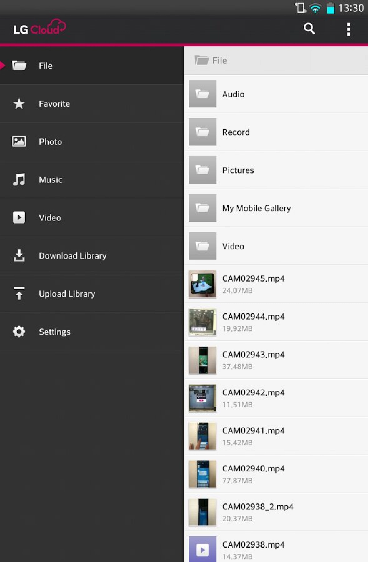 Screenshot #9 - LG CLOUD 3.4.00