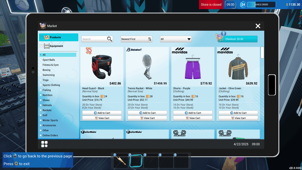 Screenshot #7 - Sporting Goods Shop