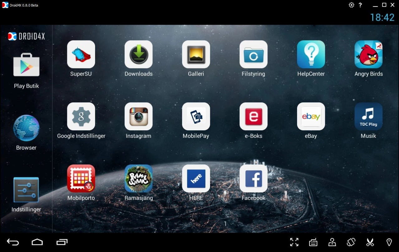 Screenshot #1 - Droid4X — Эмулятор Android для ПК
