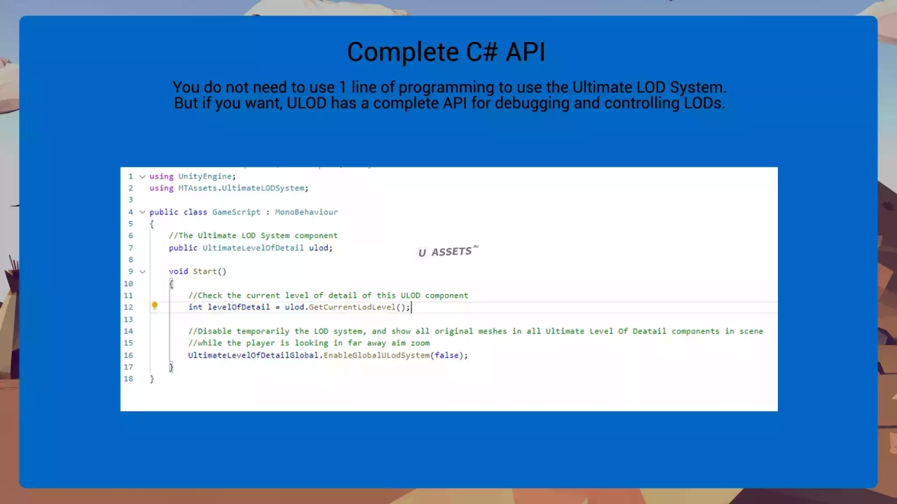Screenshot #4 - Ultimate LOD System MT - Automatic LOD Generator, Mesh Simplifier & More
