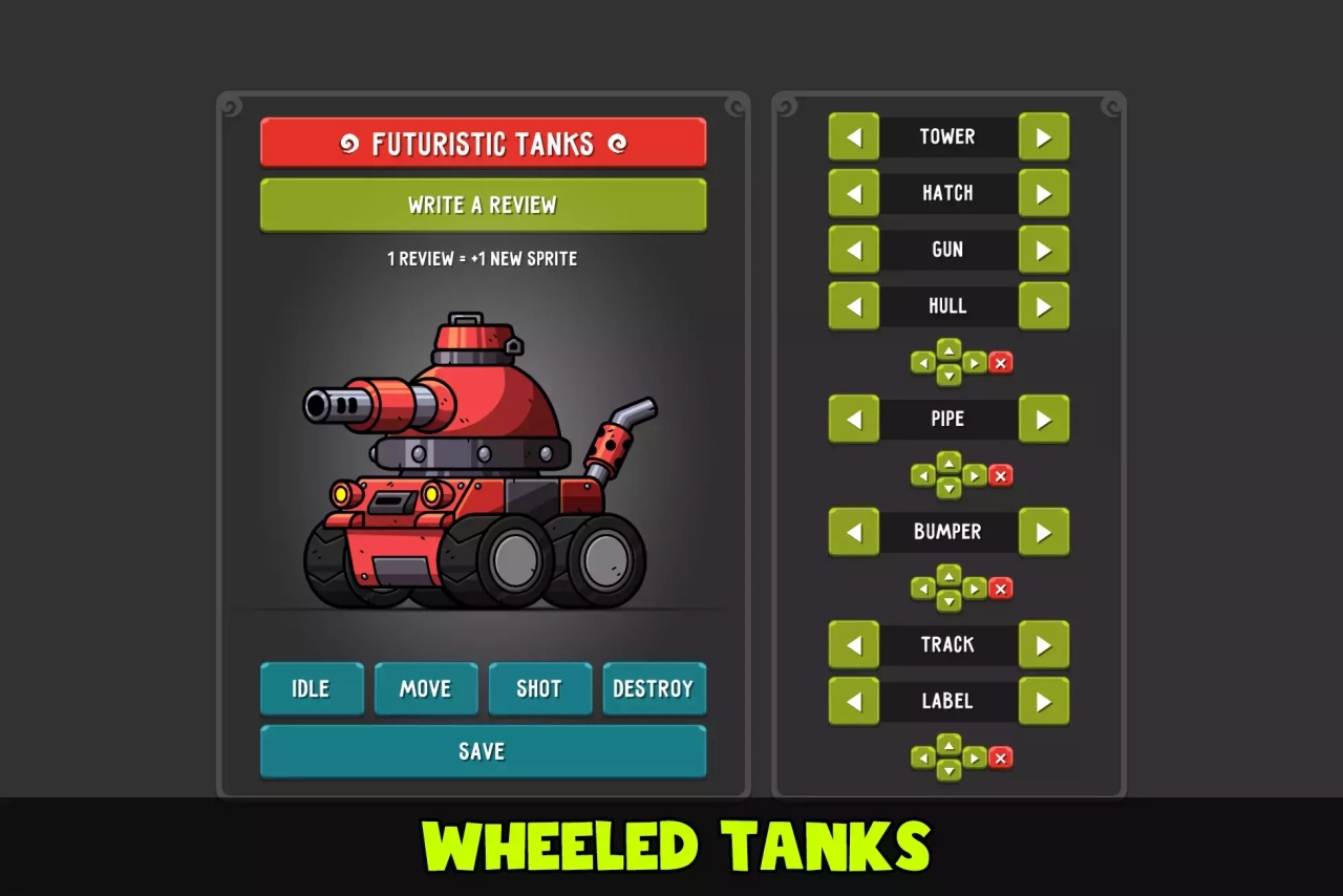 Screenshot #2 - Futuristic Tanks Builder & Animation