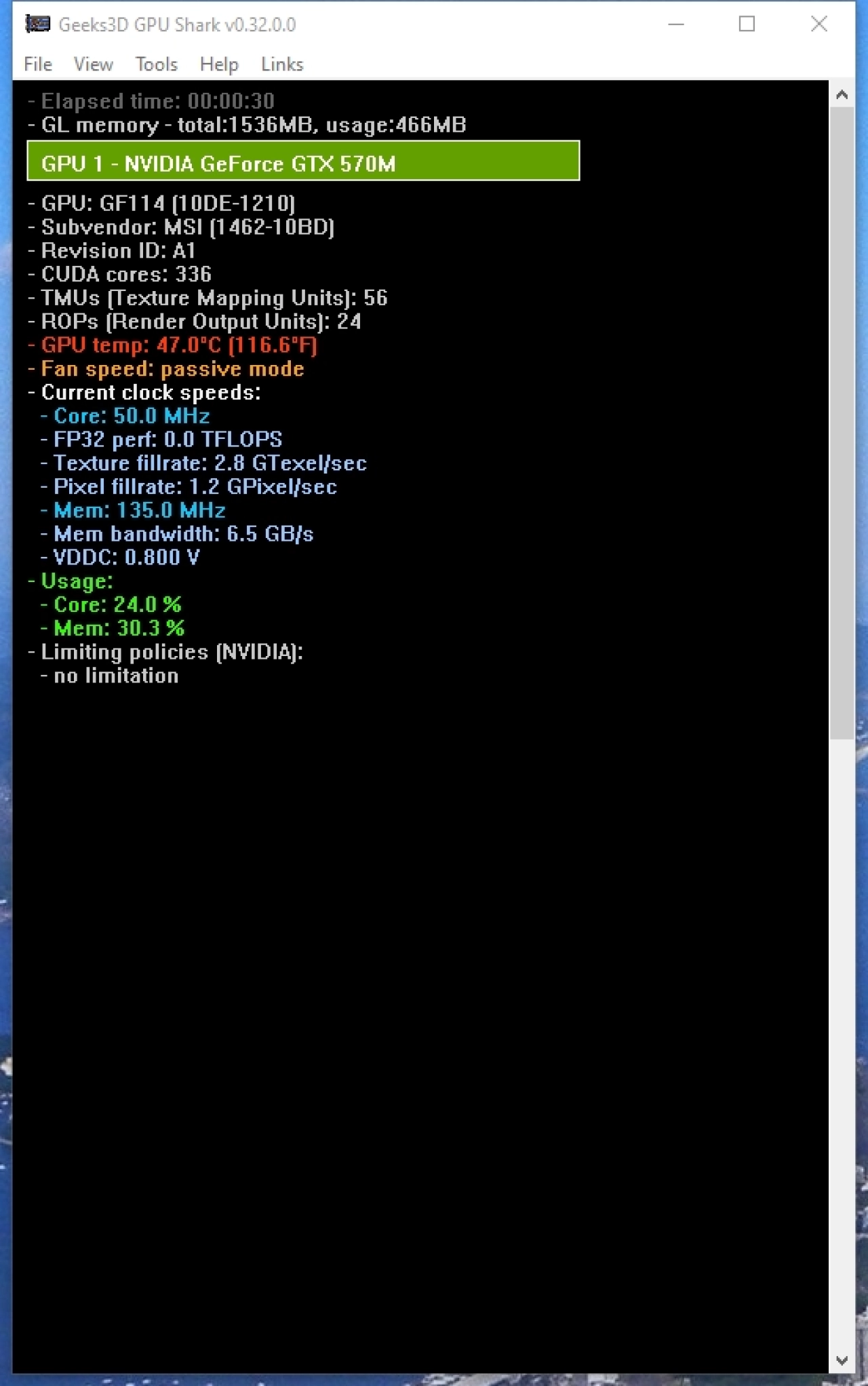 Screenshot #1 - GPU Shark 0.32.0 Portable