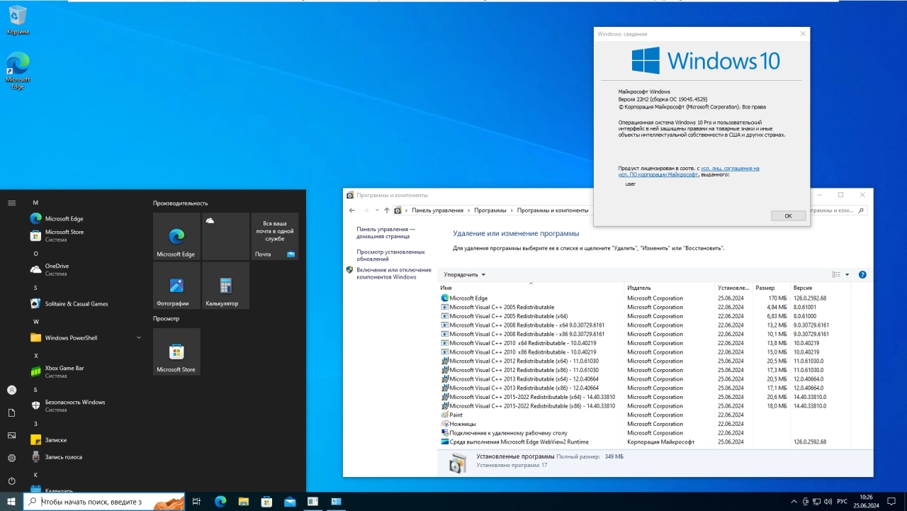 Screenshot #4 - Windows 10 22H2 + LTSC 21H2 (x64) 28in1 +/- Офис 2021 by Eagle123 (06.2024)