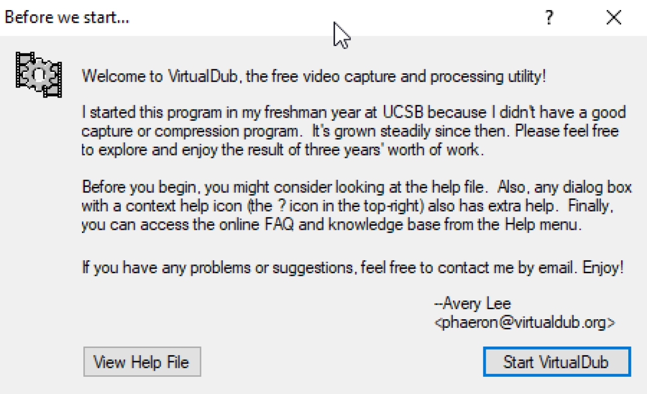 Screenshot #1 - VirtualDub