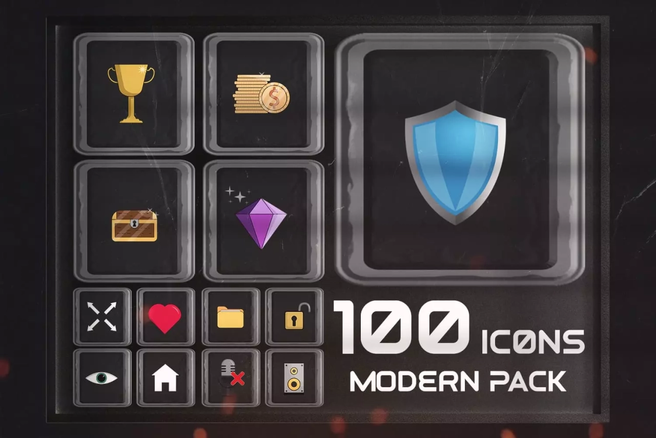 Screenshot #1 - 100 Modern Icons Pack