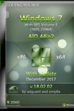 Windows 7 with SP1 Retail / Volume E [7601.23964] AIO 44in2 adguard (x86/x64)