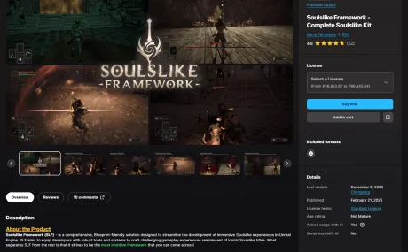 Soulslike Framework - Complete Soulslike Kit для Unreal Engine 5