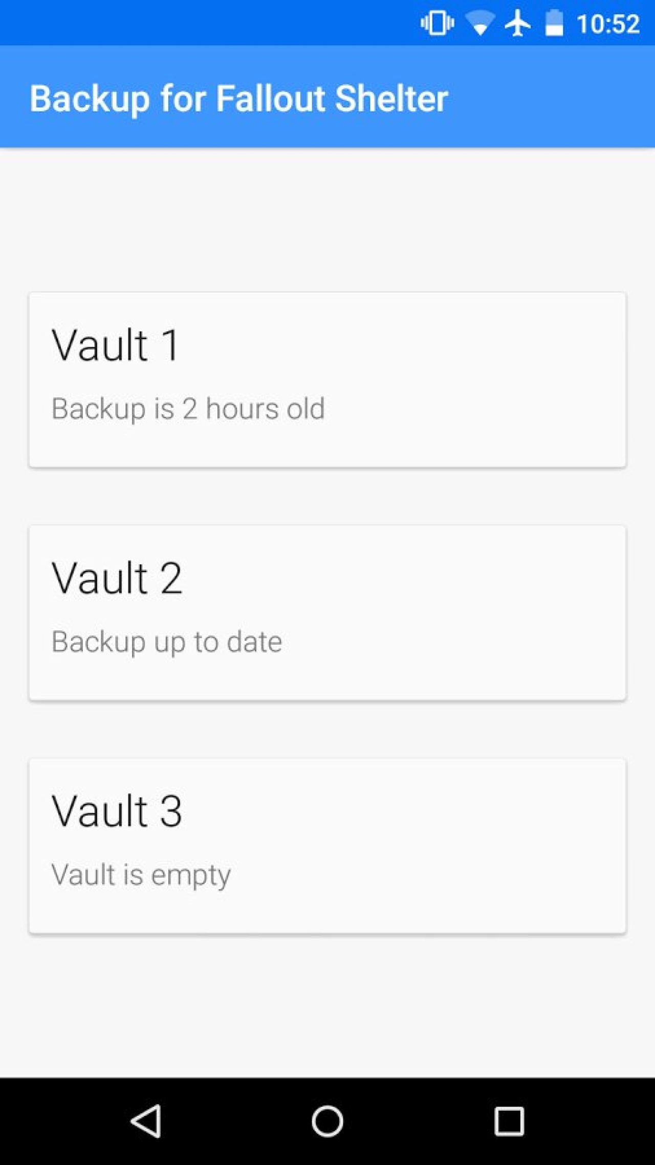 Screenshot #1 - BACKUP FOR FALLOUT SHELTER 1.5