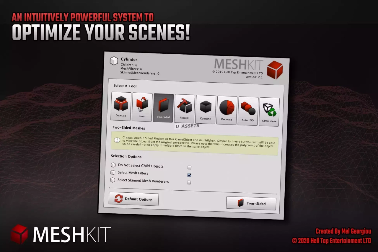 Screenshot #1 - MeshKit - Mesh Decimation, Separation, Combining and Editing Tools