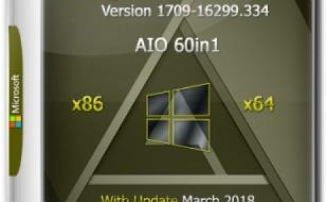 Windows 10 Version 1709 (16299.334) x86-x64 AIO [60in1]