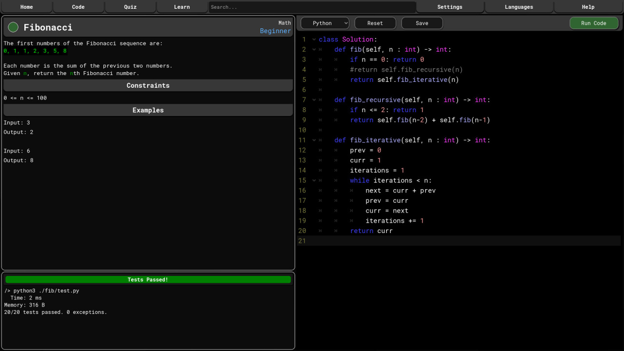 Screenshot #1 - Code Trainer