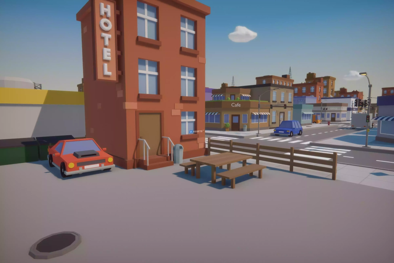 Screenshot #2 - Cartoon Low Poly City Pack