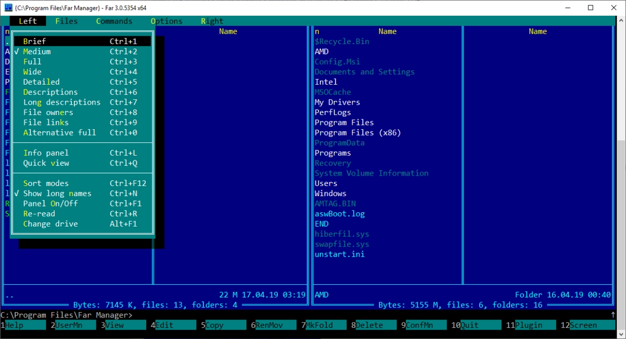 Screenshot #6 - FAR Manager v3.0.6161 x64 bit русская версия