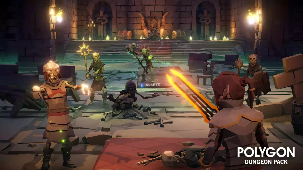 Screenshot #2 - POLYGON Dungeons - Low Poly 3D Art by Synty