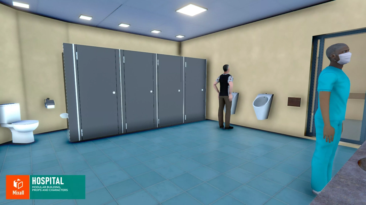 Screenshot #4 - Hospital - modular building, props and characters