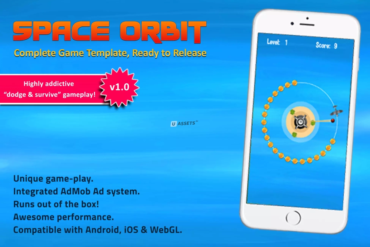 Screenshot #1 - Space Orbit (Addictive dodge & survive game template)