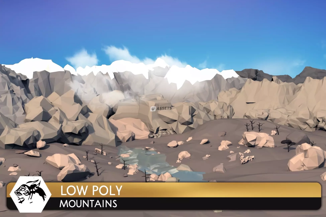 Screenshot #1 - Low Poly Style Mountains Environment