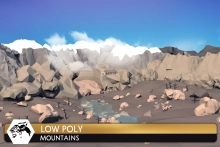 Low Poly Style Mountains Environment