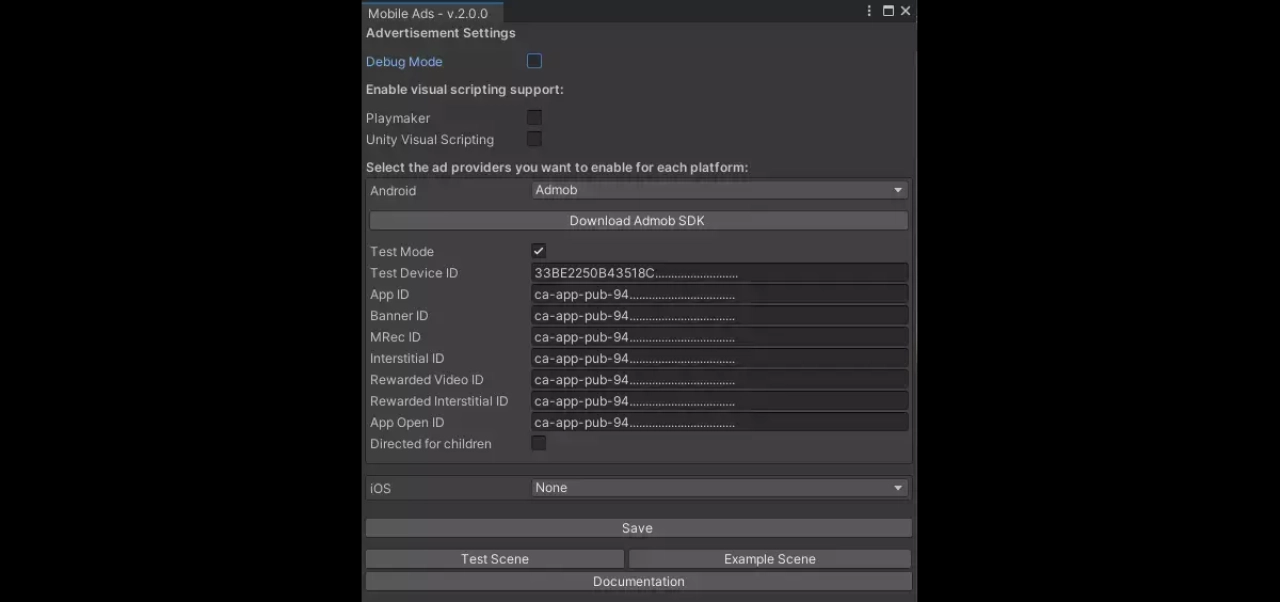 Screenshot #2 - Mobile Tools v2.0 + Example Game